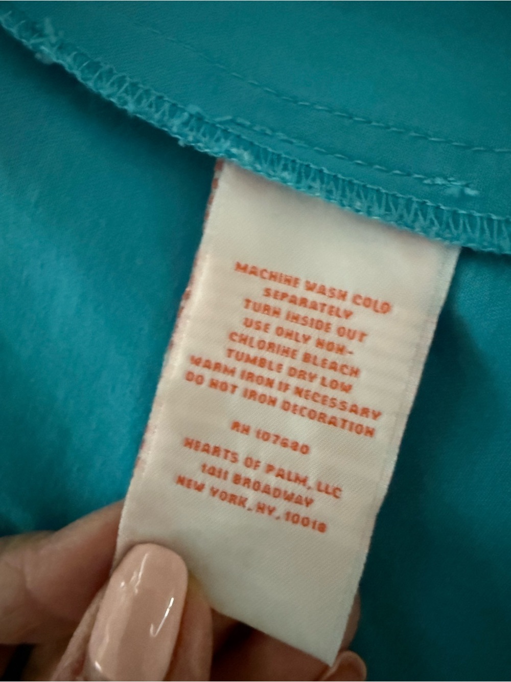 hearts of palm Turquoise Button-Embellished Jean Jacket - Picture 6 of 7